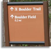 Boulder Field Bouldering Area